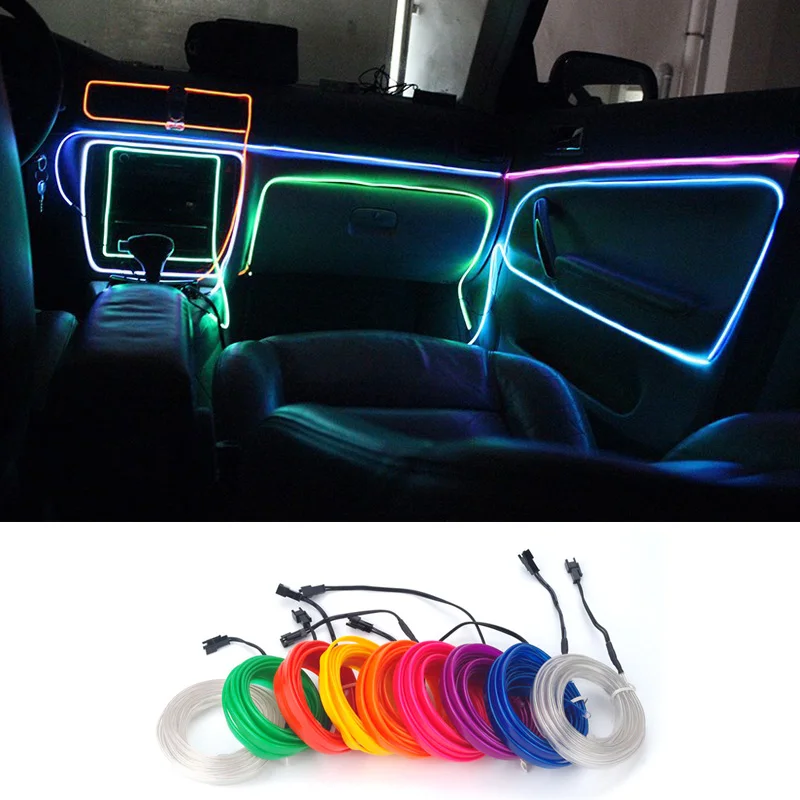EL провод usb el световая лента Холодные огни для BMW Lada VW passat Citroen peugeot nissan Авто