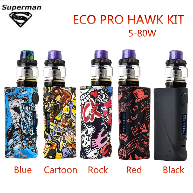 Vapor Storm Vape Kit ECO PRO Electronics 900 мАч RDA сигарета мод контроль температуры кальян ручка