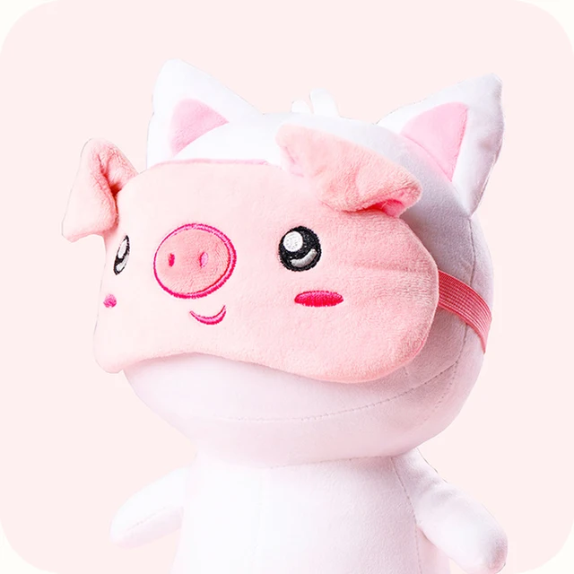 ¡Candice guo! Juguete de peluche Super Q para niñas, cerdito rosa encantador, máscara para ojos, regalo de cumpleaños y Navidad, 1 unidad ¡Candice guo! Juguete de peluche Super Q para niñas, cerdito rosa encantador, máscara para ojos, regalo de cumpleaños y Navidad, 1 unidad