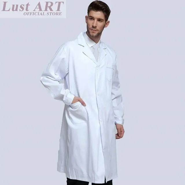 Lab coat blue medical clothing unifroms hospital gown doctor nurse