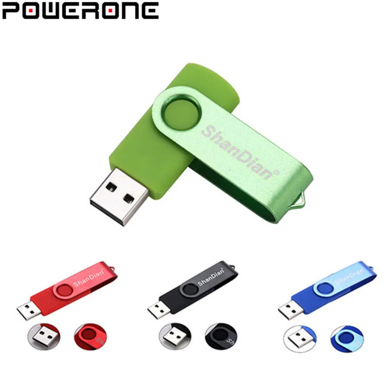 

POWERONE New USB Flash Drives Swivel External Pendrive 64GB 32GB 16GB 8GB 4GB memory stick usb Creative pen drive