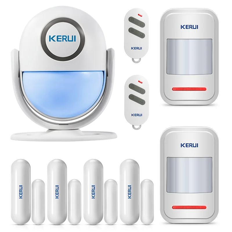 

KERUI WIFI Home Security Alarm Burglar Alarm System IOS/Android App Wireless Control with door magnet infrared motion detector
