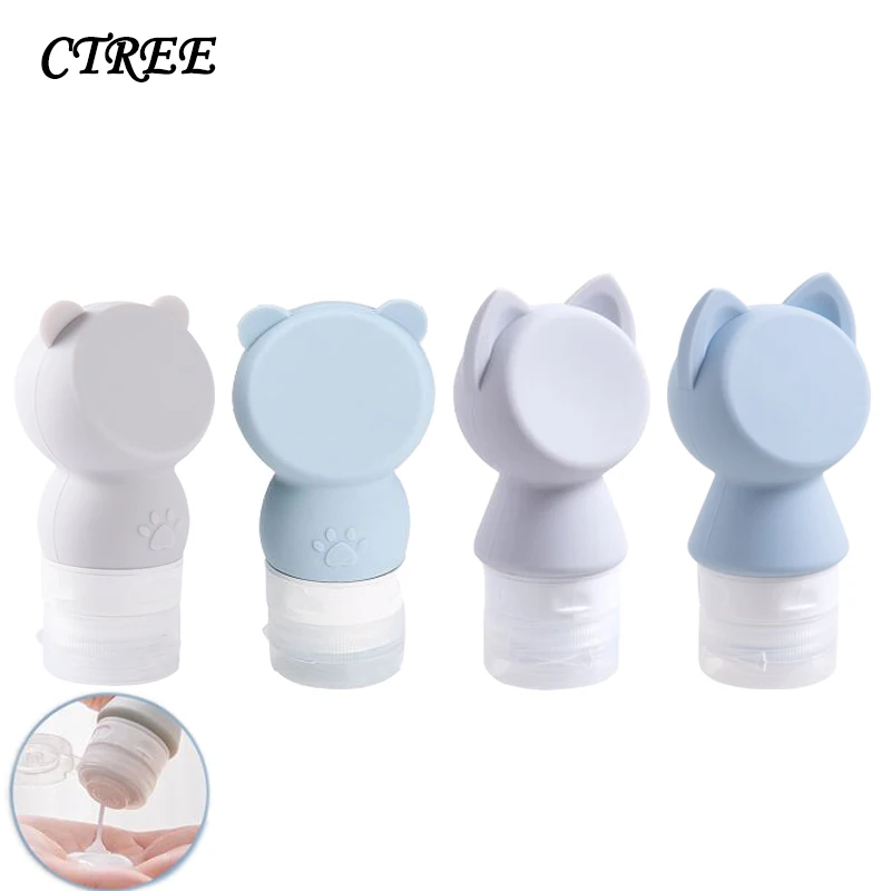 

CTREE 1Pcs Portable Sub-Bottle Soft Silicone Bottle Shampoo Toner Soap Dispensing Travel Hand Sanitizer Lotion Sub-Bottles C702