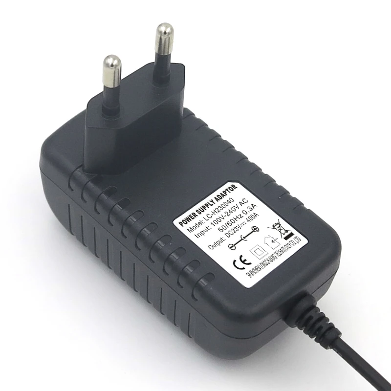 

VORED 1PCS 23V 400mA Sweeping machine Power Supply Adapter US/EU/UK/AU Plug Charger Converter DC 5.5*2.5mm Free Shipping