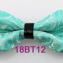 YIBEI Coachella галстуки модные серебряные бирюзовые галстук-бабочка Жаккард Пейсли галстук-бабочка взрослые регулируемые бабочки смокинг Предварительно Связанные