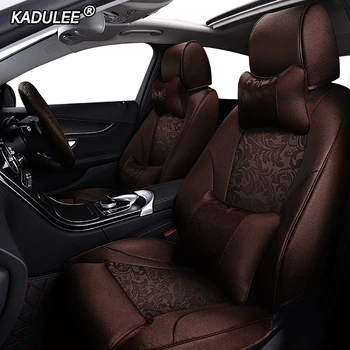 

KADULEE Custom fabric car seat covers For SsangYong Rodius ActYon Rexton Chairman Kyron Korando Tivolan Automobiles Seats