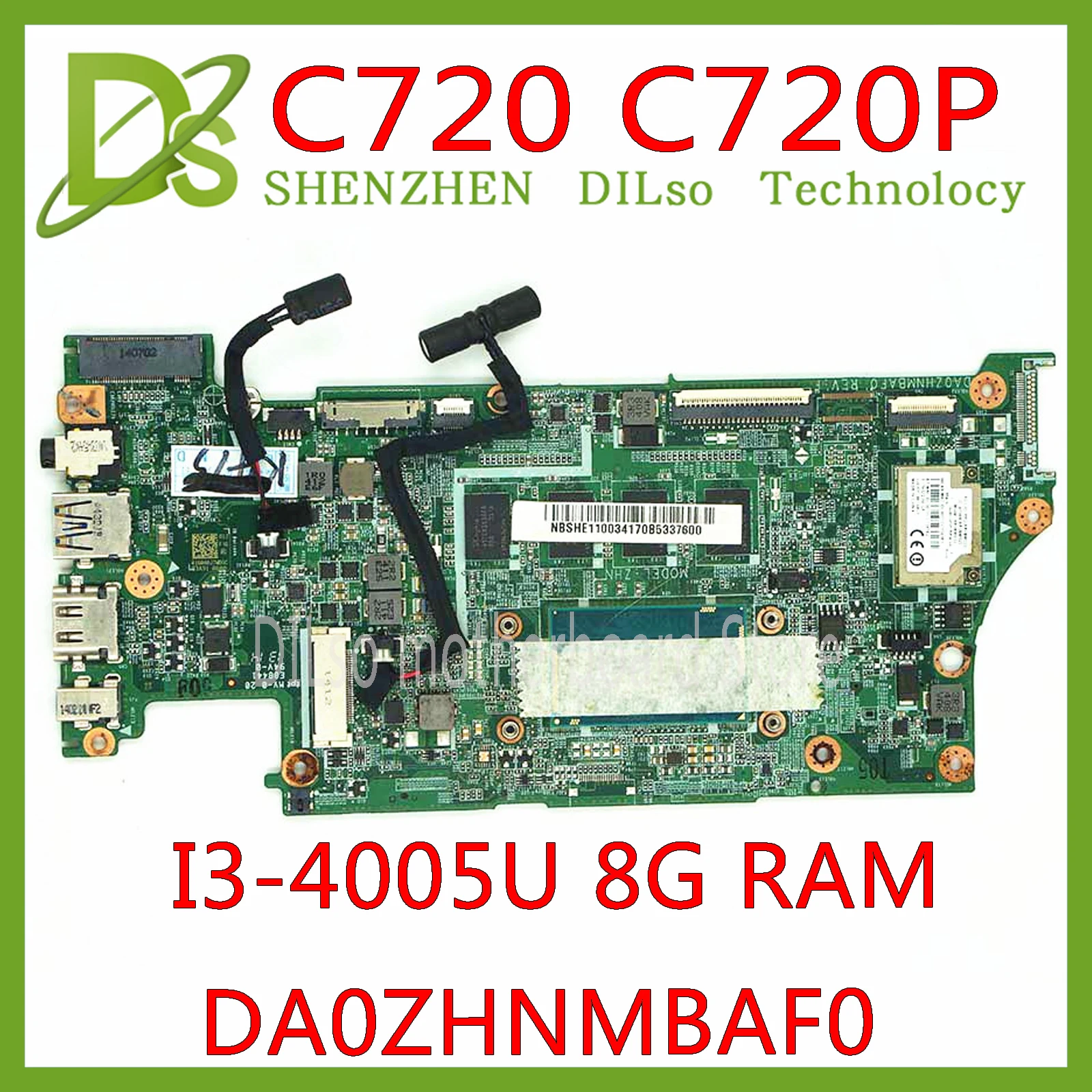 KEFU DA0ZHNMBAF0 материнская плата для ACER C720 C720P ноутбука i3-4005U процессор 8 Гб RAM