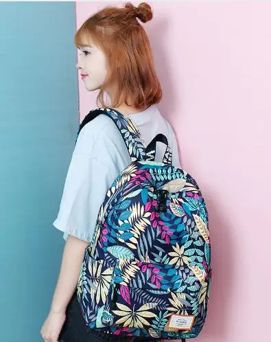 

PISIDIA Backpack 2018 Waterproof Printing Backpack Women Bags Fashion Casual Canvas Backpack Large Capacity School Bags Design