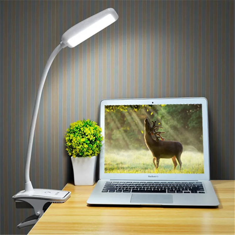 Morden 9 LED USB Smart Touch Dimming Book Reading Lighting 3000MAH