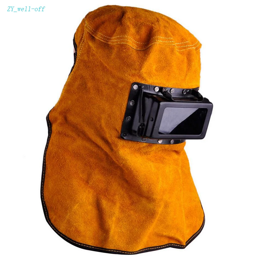 

Solar Auto Darkening Filter Lens Welder Leather Hood Welding Helmet Mask New