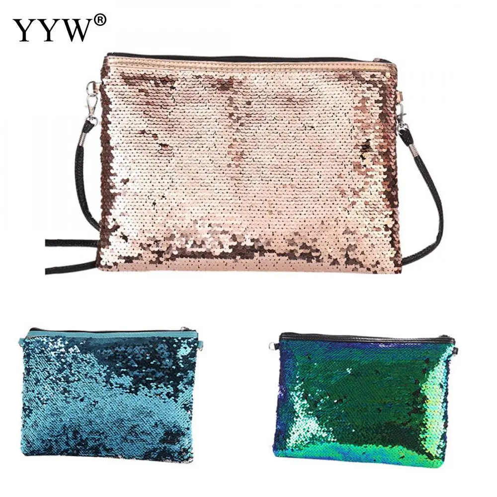 

Women Ladies Cotton Sequins Handbag Sparkling Party Evening Envelope Clutch Bag Wallet Tote Purse Chian Glitter Shoulder Bag