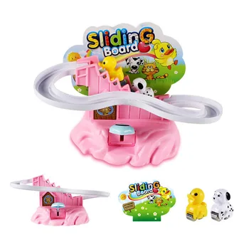 

Baby Kids Cartoon Animal Type Climb Stairs Rotary Slide Track Assembly Educational Toy