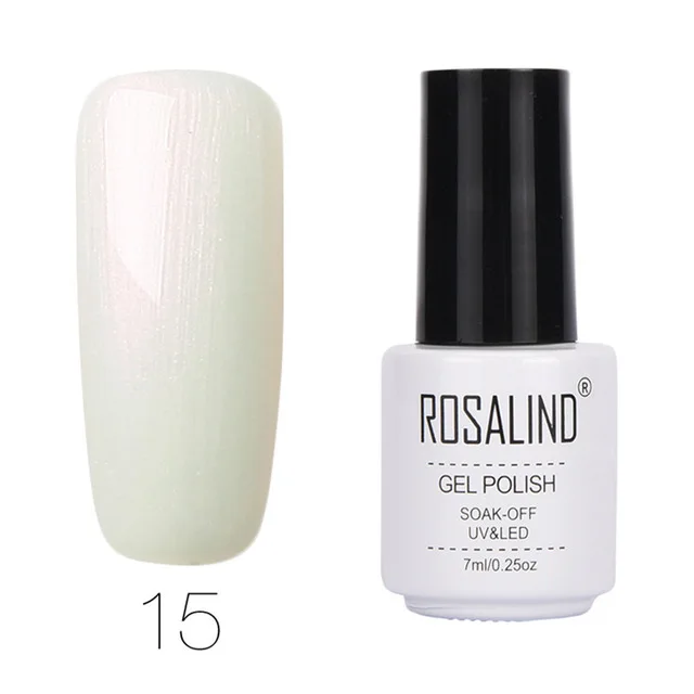 Гель ROSALIND 1 лак 7 мл 01-58 чистый цвет серия Гель лак для ногтей отмачиваемый УФ-лампа для маникюра ногтей полуперманентные Лаки - Цвет: RC15