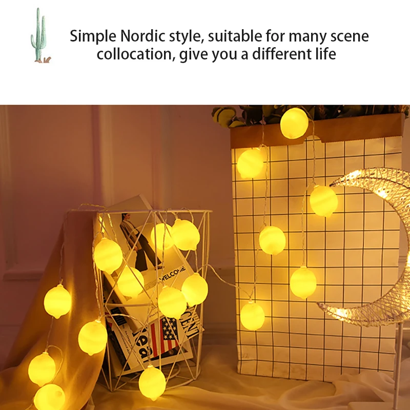 

LemonBest Light String 10 LED Bulb Waterproof Chain Outdoor Decorated Lamp Solar Fairy Lights String For Home Garden
