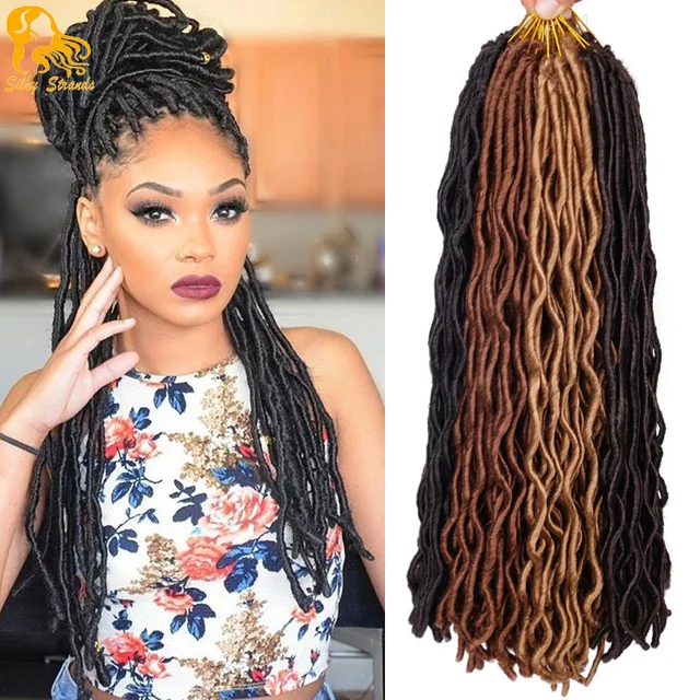 Crochet Déesse Locs Cheveux Extensions Freetress Ondulé Faux Col