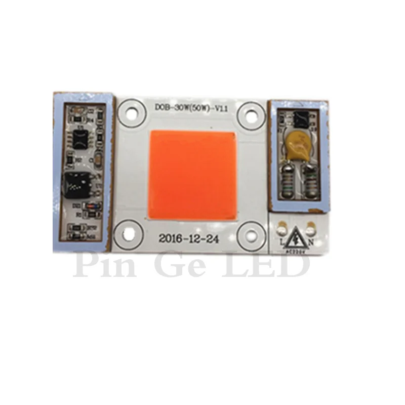 High Power LED Chip 50W Full Spectrum 400 840nm AC 220V No Need Driver Light Bead