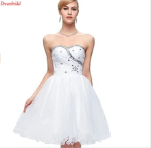 Dreambridal Venda Blanca de Cóctel Vestidos de Fiesta De La Mascarada Balón vestido Ocasión Especial vestidos Cocktail Party Homecoming Dress Girls