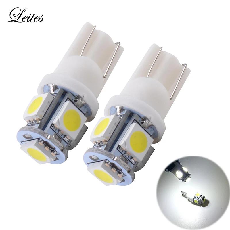 

1000PCS Wholesale Auto Led Lights T10 5SMD 5050 Auto Led Lights T10 Led Car Lights 5smd Wedge Lamp Bulbs Super Bright DC12V