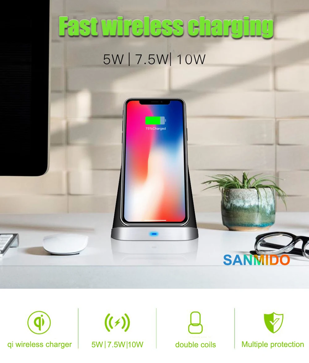 wireless phone charger charging stand qi fast charger pen pot