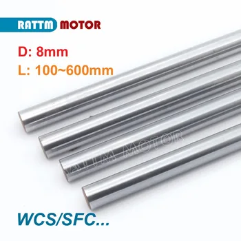 

2PCS WCS8mm L150/200/300/400/500/600mm chrome printer rod shaft SFC8mm linear shaft CNC XYZ 3D printer rod shaft SFC8