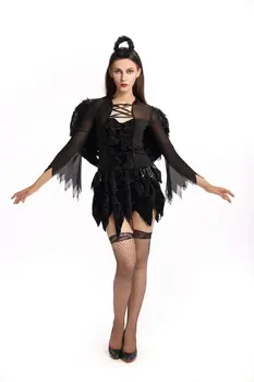 

Black Angel cosplay lovelive dress erotic Dress Hot Popular Fallen devil disfraces adultos costumes for women caster fancy