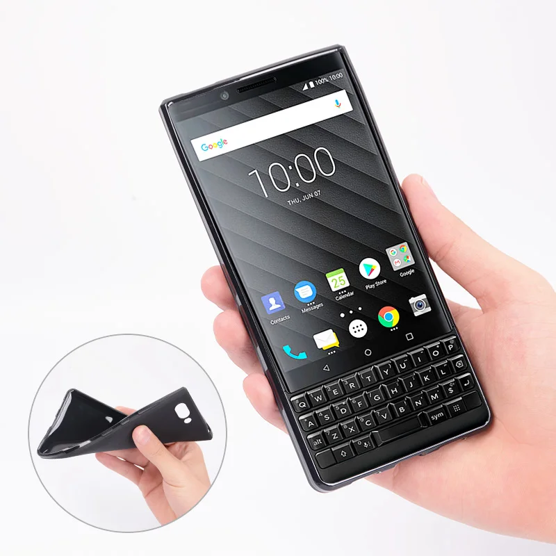 Soft TPU Silicone Case For BlackBerry Key2 Cover Back Phone Key 2 BBF100 |