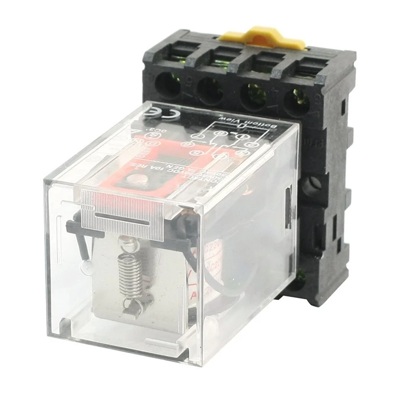 

MK2P-I Clear Shell DPDT AC220V Coil Power Relay Socket Base