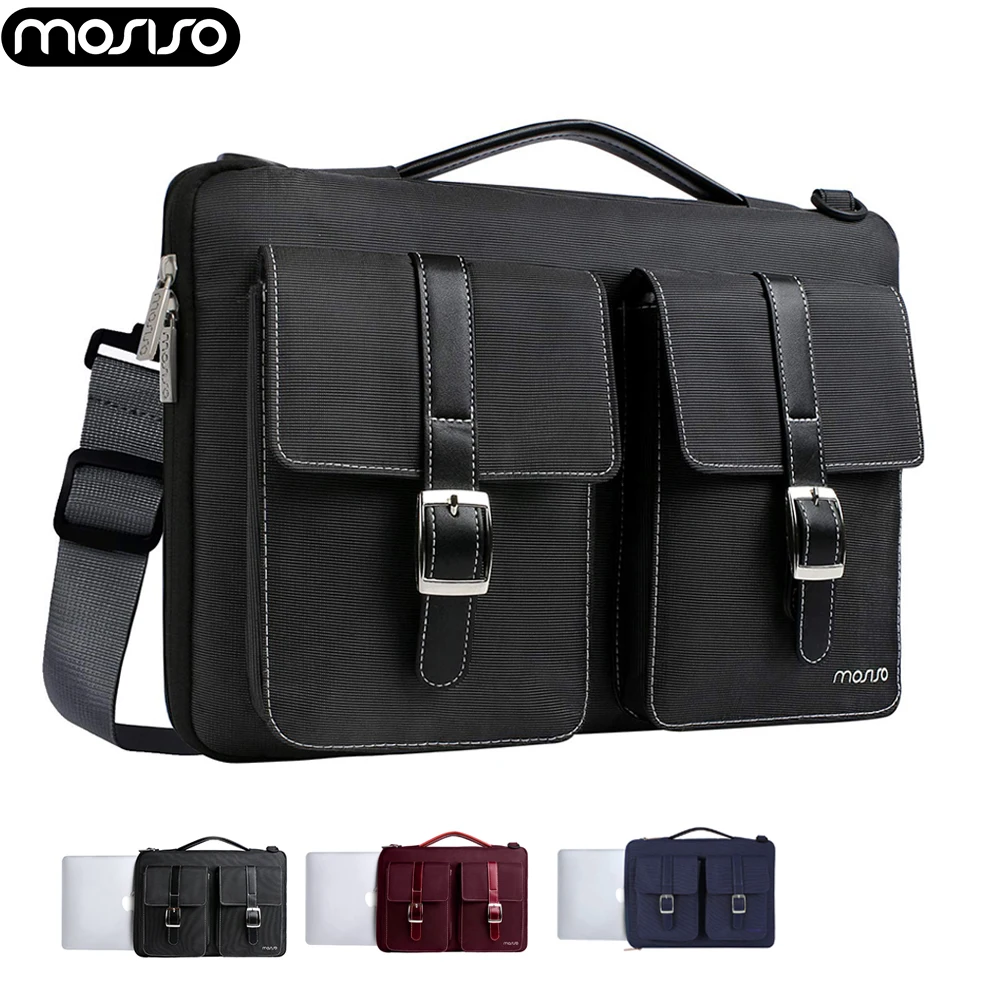 

MOSISO Laptop Bag 13 13.3 14 15.6 Inch Black Notebook Bag for Macbook Air Pro Retina 13 15 Computer Shoulder Handbag Briefcase
