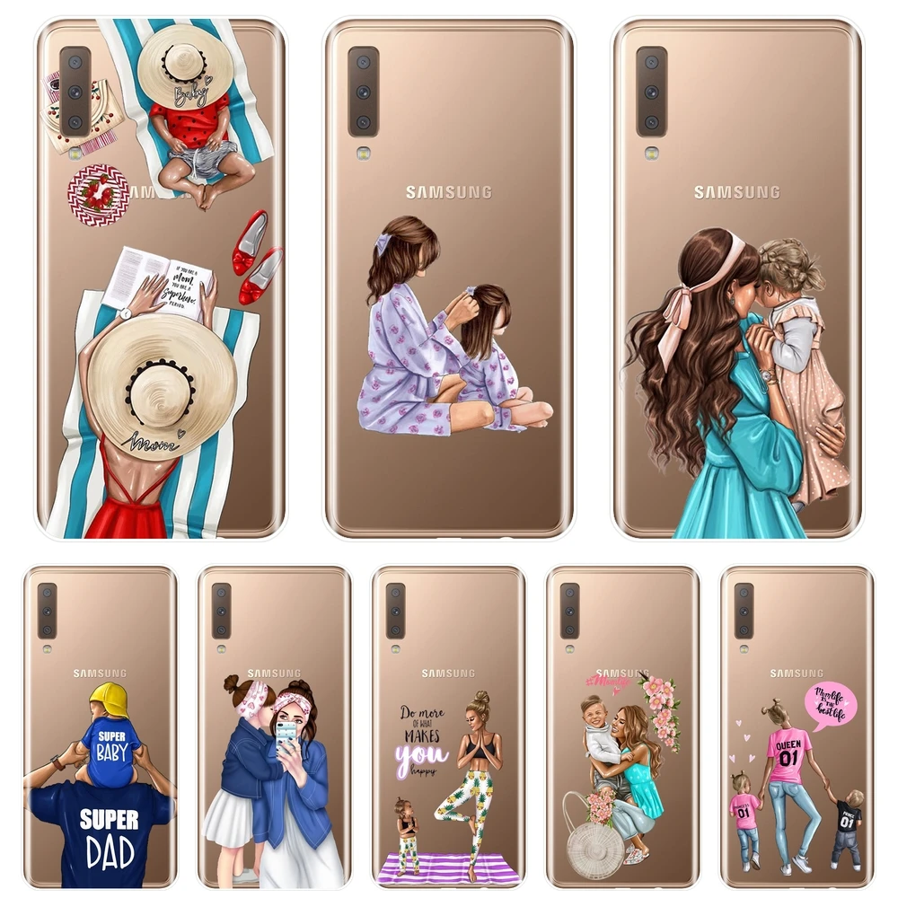 

For Samsung Galaxy A3 A5 A7 2016 2017 Case Silicone Mom Baby Girl Back Cover For Samsung Galaxy A6 A8 Plus 2018 A5 A7 Phone Case