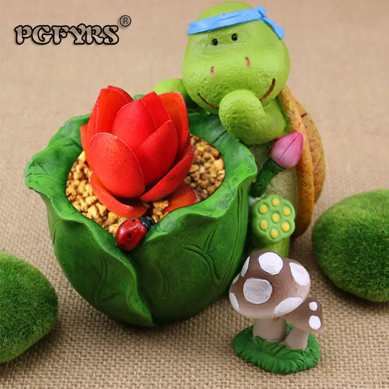 

New Cartoon Cute small animal flower pot farmhouse decor Resin Creative Crafts planters Home office garden succulent plant pot