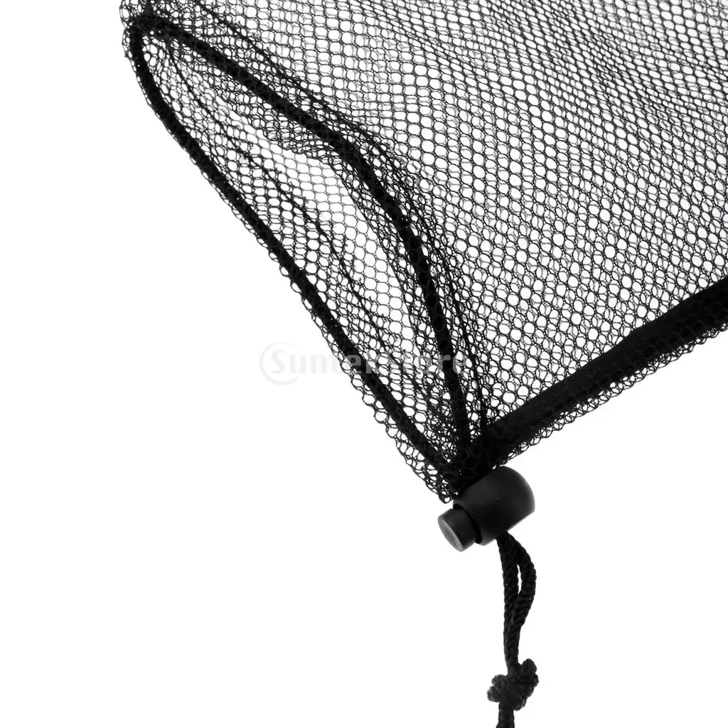 Mesh Net Golf Ball Pouch / Golf Ball Collector, Tennis Balls Storage Bag Black