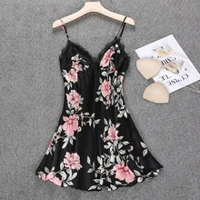 Темно-синий женский шелковистый халат на бретелях ночная рубашка с v-образным вырезом Повседневная летняя длинная домашняя ночная рубашка банное платье m-xl