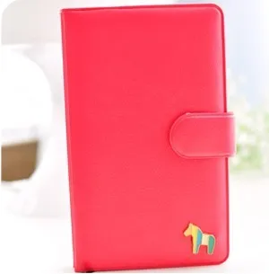 

New style lovely rainbow small horse notebook with button free shipping