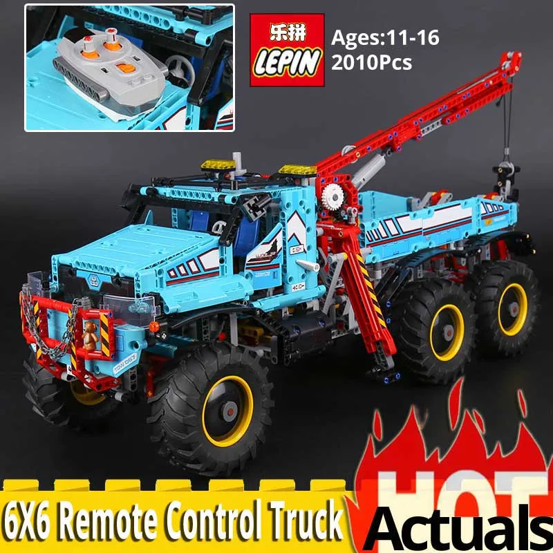 

Lepin Technic Series 20056 The Ultimate All Terrain 6X6 Remote Control Truck Model Set Building Blocks Bricks Toys for Children