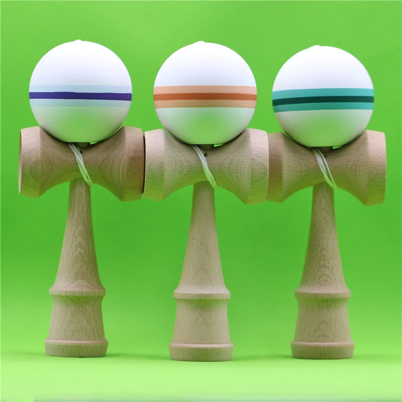 

VIVEWOOD,Beech Kendama,3 Colors Optional,Rubber White Silk Rubber with 3 stripe,Beech Kendama made from Beech Wood,Assembled Ken