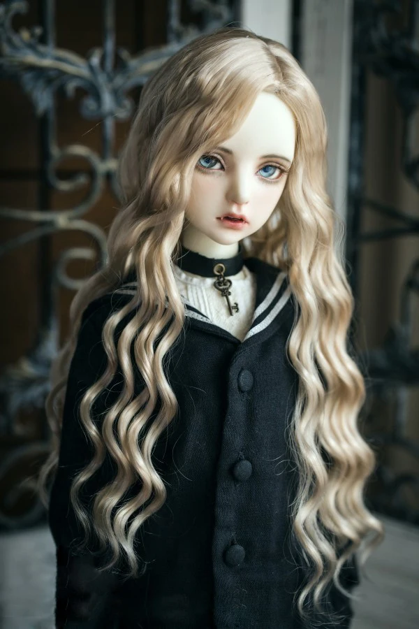 BJD кукла парики имитация мохер для 1/3 1/4 1/6 BJD DD SD MSD YOSD кукла провода длинные вьющиеся парики из натуральных волос аксессуары для куклы