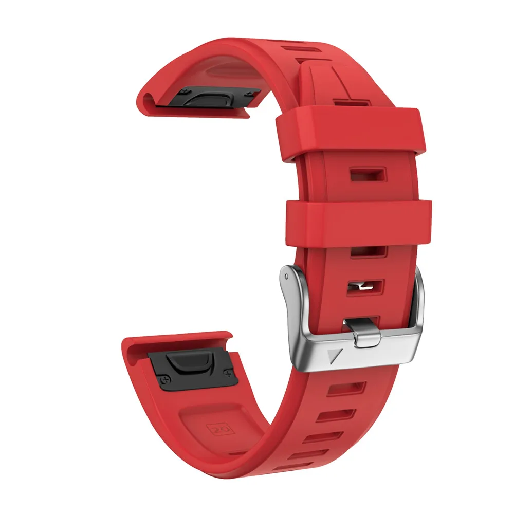 20 мм мягкий силиконовый резиновый ремешок Замена для Garmin Fenix 5S/Fenix5S плюс Смарт спортивные часы браслет ремень унисекс - Цвет: Red