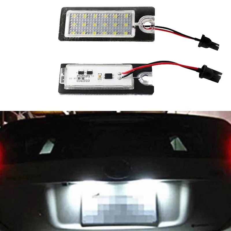 Hopstyling 2X 18SMD для Volvo V70 XC70 S60 S80 XC90 светодиодный светильник для номерного знака автомобильный Стайлинг светодиодный светильник для Volvo 12 В автозапчасти