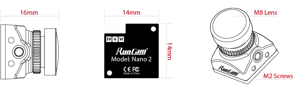 RunCam гонщик 2 FPV Камера 700TVL Супер WDR CMOS Сенсор 1,8 мм/2,1 мм FOV 160/145 градусов M8 объектив PAL/NTSC для FPV Racing Drone