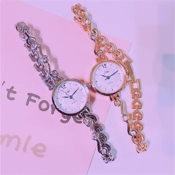 

New Popular Fashion Watches Women Musical Symbol Crystal Chain Quartz Watches With Simple Dial Ladies Luxury Dress Zegarek