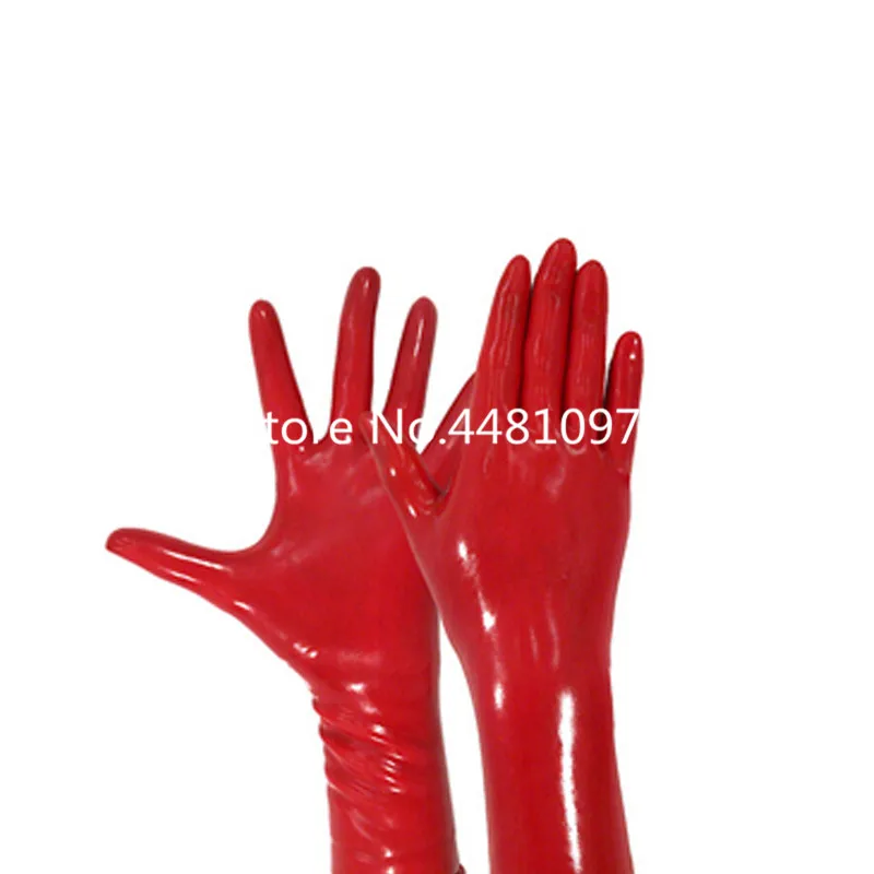 

Moulding Latex gloves sexy Women Latex rubber short gloves five finger gloves for Ladies one size steampunk