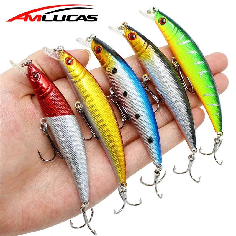 

Amlucas 8.5cm 8.4g Hard Bait Minnow Fishing Lure 3D Eyes Crankbait Wobblers Artificial Plastic Fish Wobblers for Fishing WW168