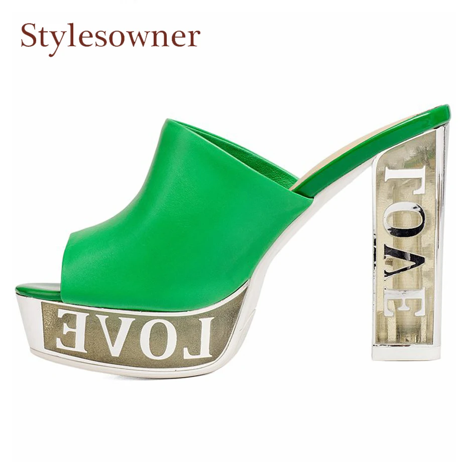 Stylesowner elegant ladies genuine leather super high heel summer