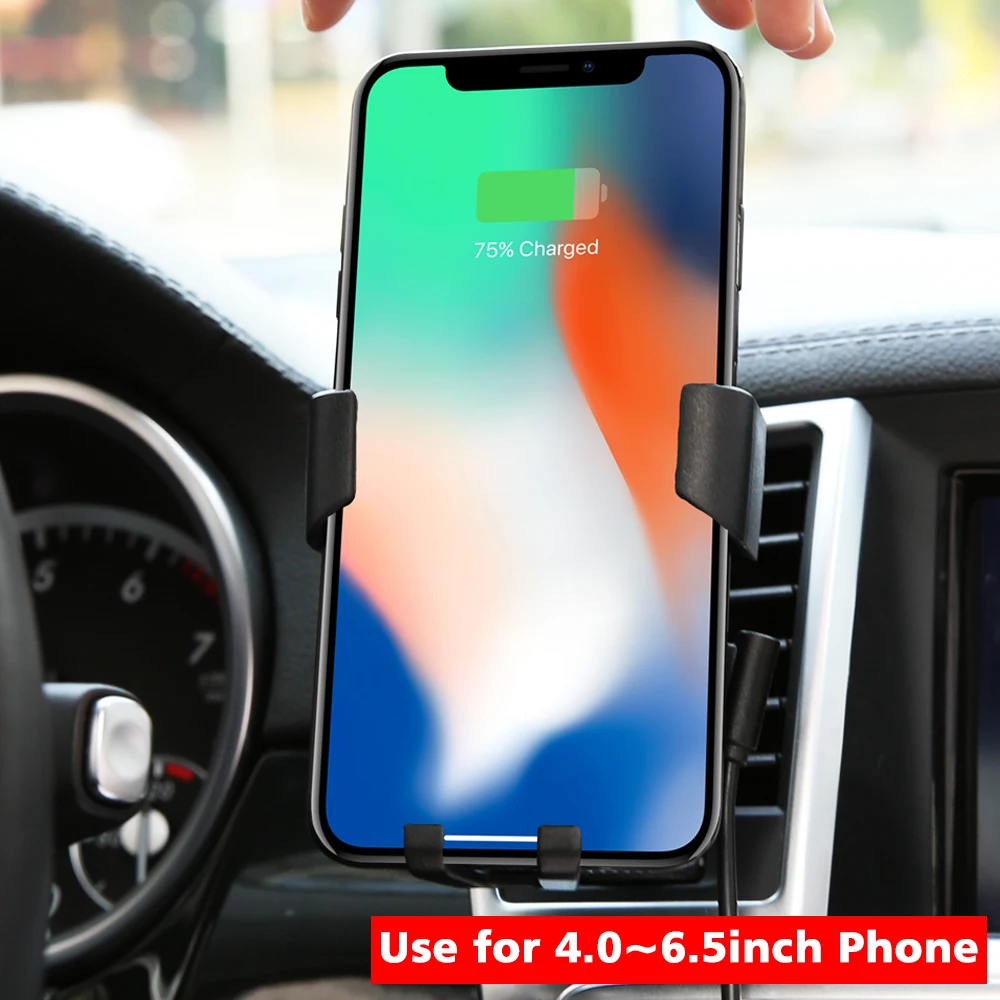 CASEIER автомобильное беспроводное зарядное устройство для iPhone X XR XS Max QI быстрая Беспроводная зарядка гравитационный автомобильный держатель телефона для samsung Note 9 подставка автомобиль беспроводная зарядка