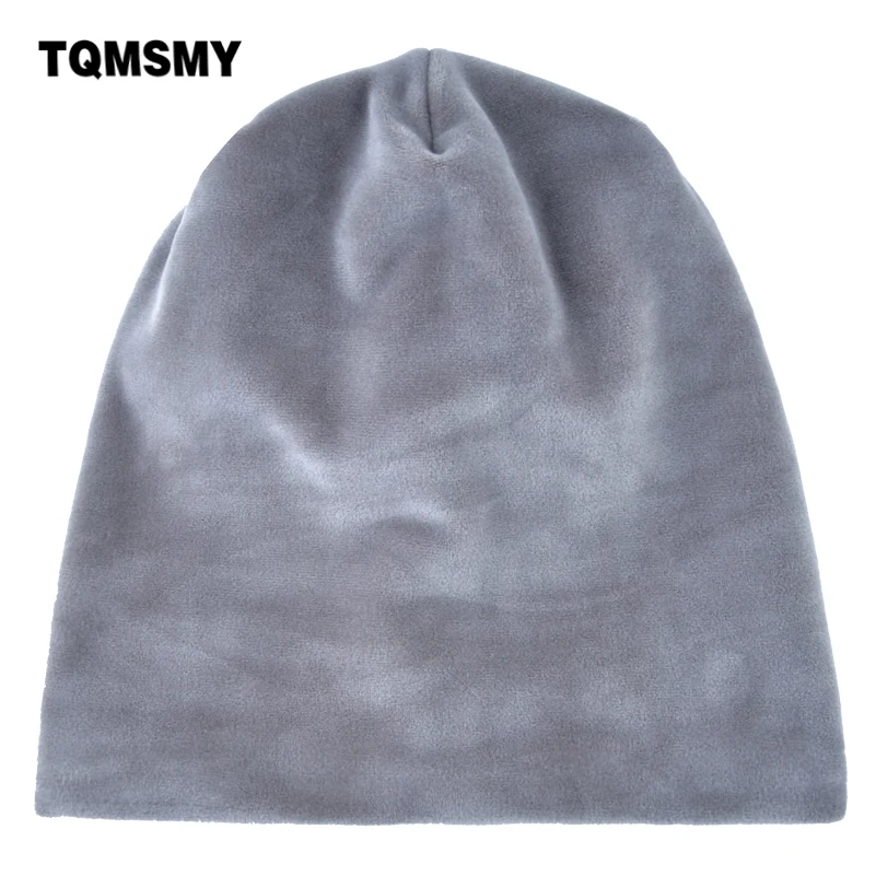 

TQMSMY Solid Color Plain Knitted Hats Velvet Skullies Beanies For Women Keep Warm Hat Autumn Winter Outdoor Knit Hats TMDH34