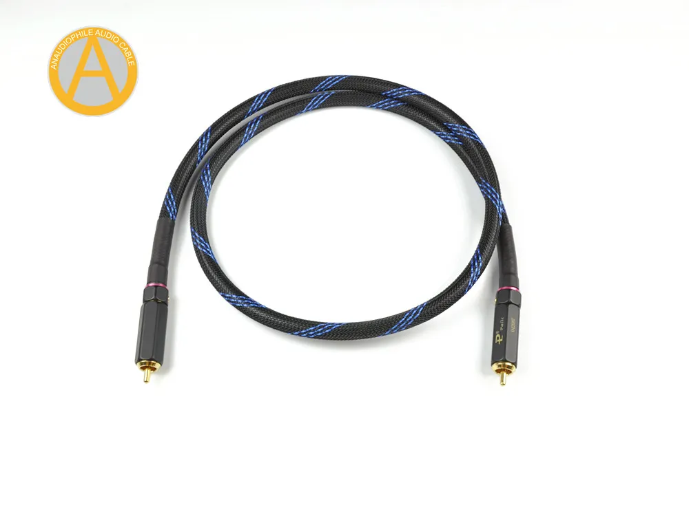 ANAUDIOPHILE CO01 75 Ohms Coaxial Cable RCA Male To RCA Male High Performance For Hi-Fi Digital Audio Video DAC CD Player TV-BOX