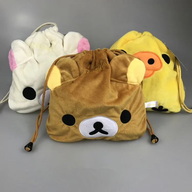 3 вида стилей мультипликационный Rilakkuma Kiiroitori многофункциональная сумка для монет аксессуар Сумка среднего размера 20*20 см