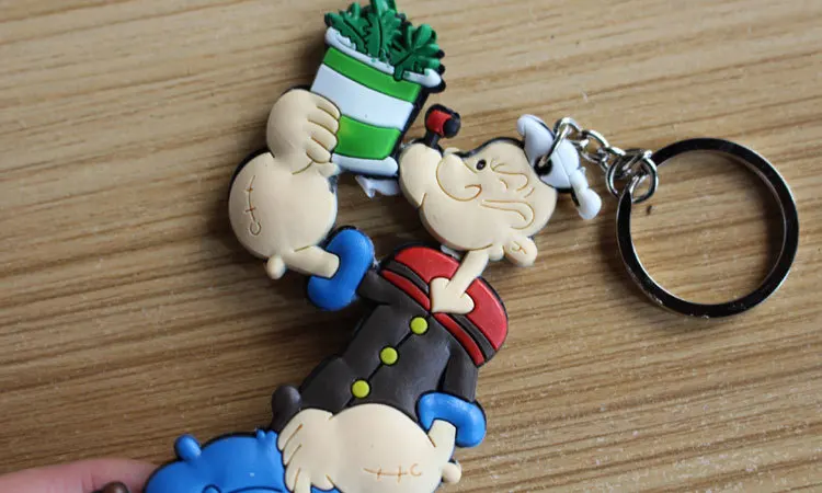 Popeye моряк ПВХ брелок оливковый Oyl Bobbi cos Модный классический аниме silicona para llaves сумка подвеска брелок ювелирные изделия