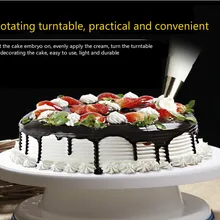 Новое поступление! Пластиковый торт поворотный стол Вращающийся торт украшения поворотный стол анти-скольжения круглый подставка для торта поворотный стол