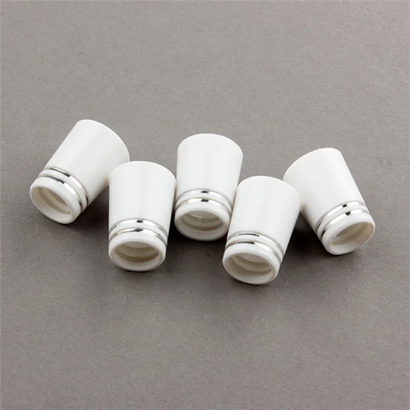 White Golf Ferrules With Double Silver Trim Ring (5)
